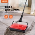 thumbnail image 2 of VEVOR Carpet Floor Sweeper Manual 6.7 inch Width Sweeping Paths Non Electric Red, 2 of 9