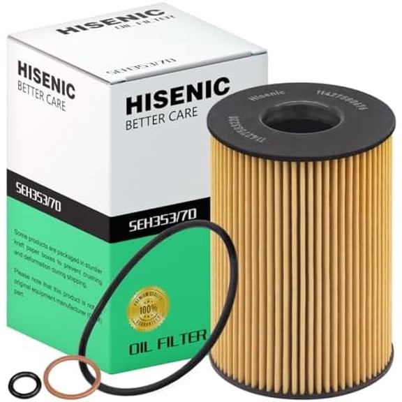 Oil Filter V8 4.4L Fits Select BMW 550i 650i 750i 750Li Alpina B7 M5 M550i M6 M760i M8 M850i X5 X6 X7, Direct Replacement for OE# 11427583220
