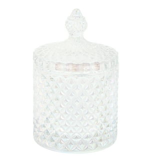 Wholesale Simply Home Embossed Tent Shaped Candy Jar- 3.6 CLEAR