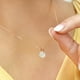 thumbnail image 5 of Collar con Colgante Brillante de Moissanita JeenMata Talla Redonda 2 Quilates Baño de Oro Rosa de 18 K sobre Plata, 5 of 6