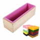 thumbnail image 3 of Molde rectangular de silicona para jabón, tostadas, pasteles, chocolate Rosa b, 3 of 9