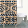 thumbnail image 5 of Extra Long Boho Shower Curtain 72x84 Inches - Vintage Floral & Tropical Leaves Pattern, Waterproof Bohemian Bathroom Decor with 12 Hooks, Tribal Rustic Style, 5 of 5