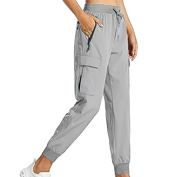 Pantalones de jogging cargo para mujer, ligeros, de secado rápido, para senderismo, para entrenamiento deportivo, informales, para estar en casa y al aire libre