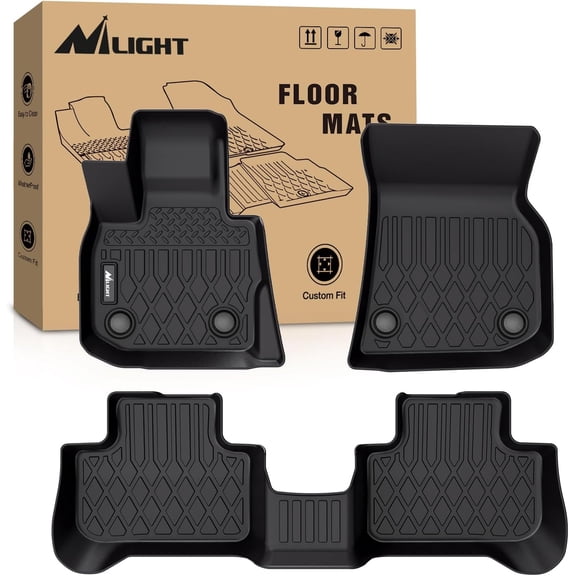 Nilight TPE Floor Mats for BMW X3 30i M40i 30e 2018 2019 2020 2021 2022 2023 2024/2019-2024 BMW X4 M M40i xDrive30i, All Weather Custom Fit Heavy Duty Floor Liners