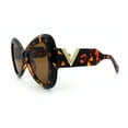 thumbnail image 6 of Womens Large Mod Thick Plastic Bow Tie Butterfly Chic Fashion Sunglasses Tortoise - Brown, 6 of 8