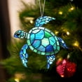 thumbnail image 4 of Euaioeiu Stained Glass Sea Turtle Acrylic Ornament with Inspirational Story Card, 4.72x3.94 Inches Light Catcher, Colorful Window Hanging Decoration for Christmas Tree, Home, Party, Gift for Women, 4 of 6