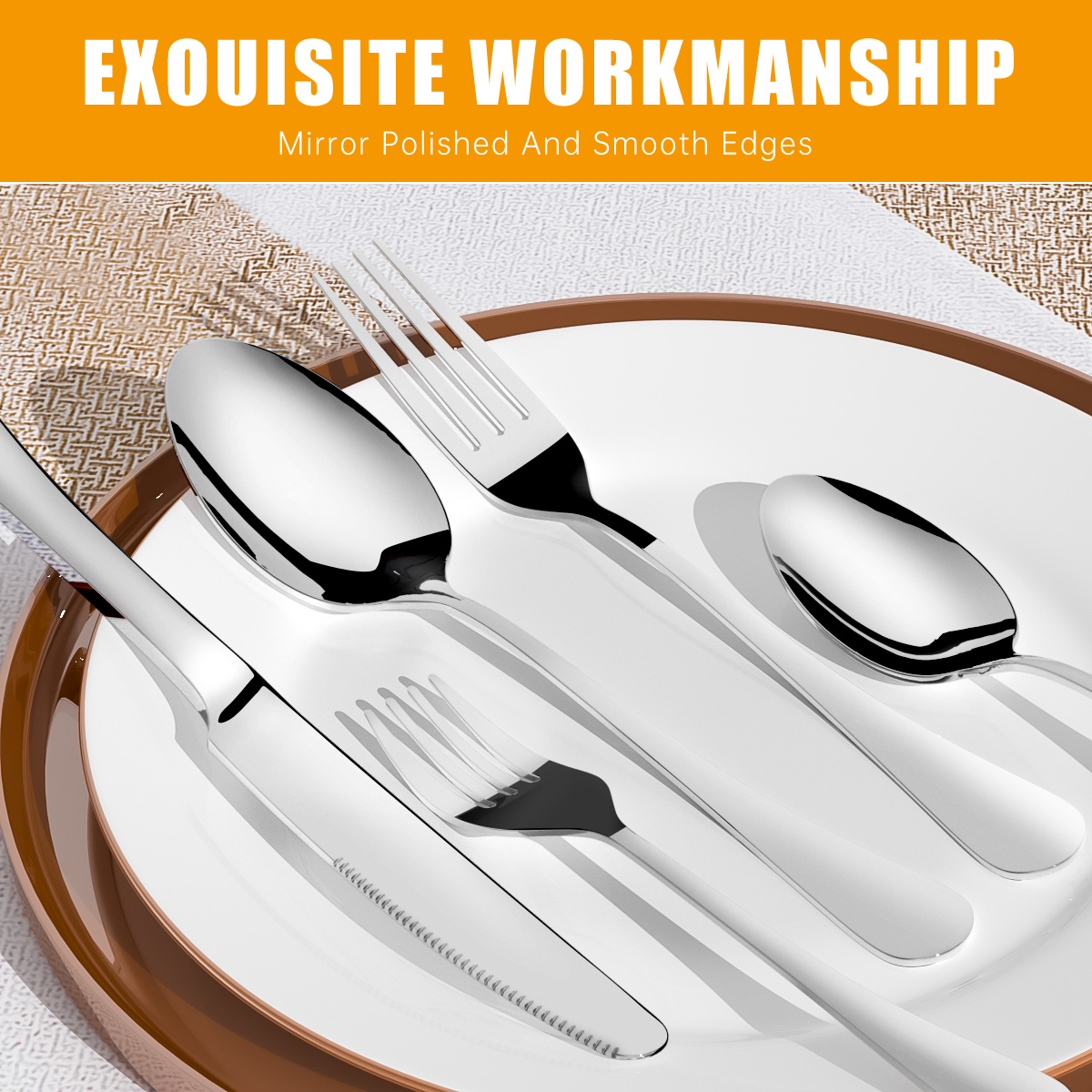 GPED 30-Piece Stainless Steel Silverware Set, Service for 6 photo 5