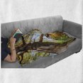 thumbnail image 6 of Forest Soft Flannel Fleece Blanket, Vibrant Summer Season Above Oaks Rural Angle Freshness Sky Panorama Art Photography, Cozy Plush for Indoor and Outdoor Use, 60" x 80", Green Brown, by Ambesonne, 6 of 6