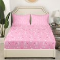 thumbnail image 3 of Erosebridal Pink Bowknot Sheet Set Twin,Deamy Princess Bedding Sets Twin Size,Kawaii Bow Twin Sheet Sets,Breathable Cartoon Room Decorative,3pcs, 3 of 7