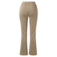 thumbnail image 4 of Blmnix Flare Pants Trousers Pants for Women Pleated Work Pants Pants Brown Slim Bootcut Full Warm Pants for Women,M, 4 of 5
