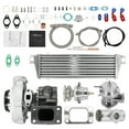 thumbnail image 6 of Maxpeedingrods T3 T4 T04E Universal Turbo Turbocharger+Wastegate+ Intercooler+BOV+ Oil Line Kit, 6 of 7