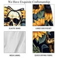 thumbnail image 4 of luoweisi Men's Beach Shorts Quick Dry Swim Trunks with Mesh Lining Sunflower Skull L, 4 of 5