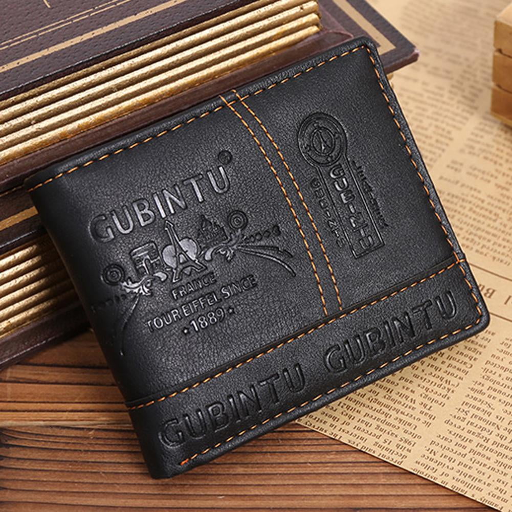 Peggybuy Mens Leather Bifold Wallet Credit Id Card Receipt Holder Coin Purse Other
