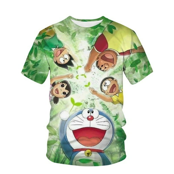 Camiseta de gran tamaño para hombres de Anime japonés nueva camiseta de Doraemon camiseta de verano Camiseta de manga corta Camiseta superior para hombres