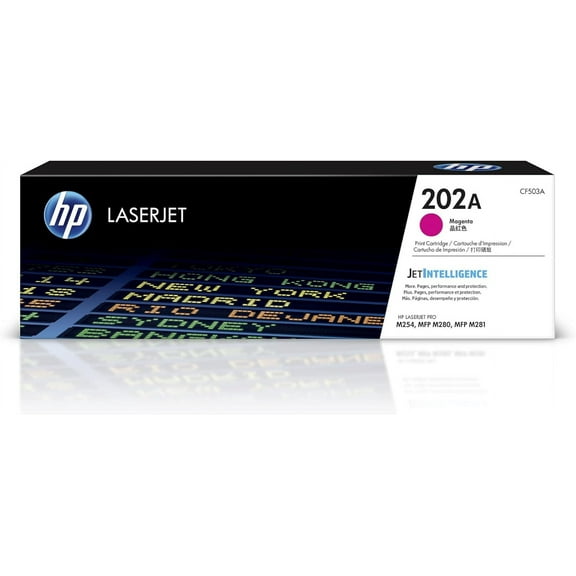 HP 202A Magenta Toner Cartridge | Works with HP Color LaserJet Pro M254, HP Color LaserJet Pro MFP M281 Series | CF503A
