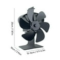thumbnail image 3 of Fiudx Liquidación de ahorros de verano Ventilador de estufa de leña alimentado por calor, ventilador de chimenea con motores de 6 aspas, ventilador termoeléctrico para estufa de leña/pellets/troncos, 3 of 7