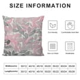thumbnail image 6 of Acheng  Dahlia Flower Throw Pillow Case Cover Abstract Elegant Floral Petal Pink Grey and White Decorative Oblong Rectangle Cushion Covers Pillowcase Couch Sofa Bed Men,Women,Set of 2 White, 6 of 6