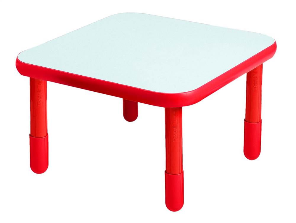 Square Table in Candy Apple Red 16 in. Height 