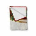 thumbnail image 2 of Christmas Soft Flannel Fleece Blanket, Yule Eve Balls Baubles Ribbon Present Boxes Fir Tree Greeting Celebration Theme, Cozy Plush for Indoor and Outdoor Use, 50" x 60", Multicolor, by Ambesonne, 2 of 6