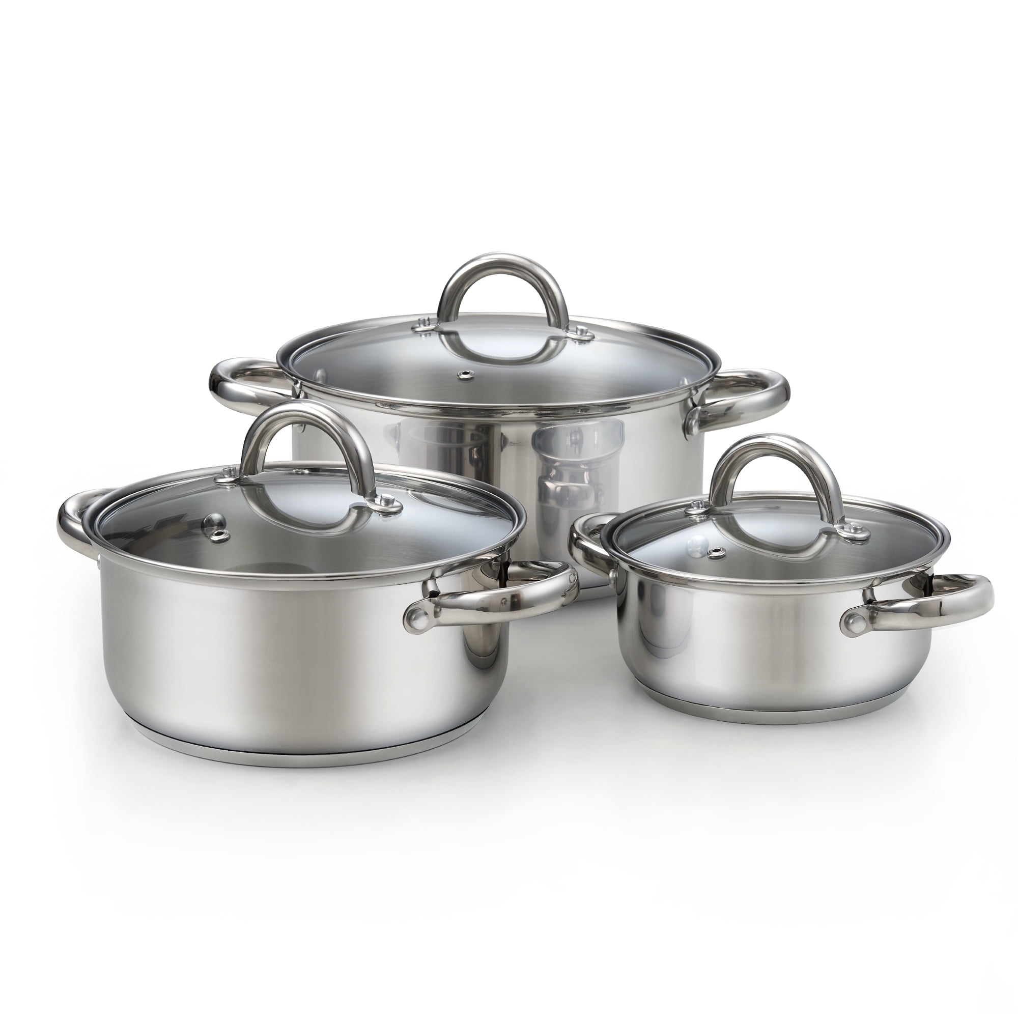 Cook N Home Sauce Pot Stainless Steel Stockpot with Glass Lid, Basic
