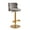 Gray, variant on LUXMOD Bar Stools Modern Adjustable BarStools in Velvet Fabric Counter Height Stools Back Bar Chairs 360° Swivel Stool
