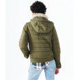 thumbnail image 2 of Aeropostale Veste Matelassée à Fermeture Éclair Complète pour Femmes, Vert, Juniors, Petit, 2 of 2