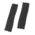 thumbnail image 3 of Resicozy Arm Warmers Long Fingerless Gloves Knit Wrist Women Thumb Hole Arm Warmers, Cute Y2k Clothes, Long Knitted Stretchy Mittens Dark Gray, 3 of 3
