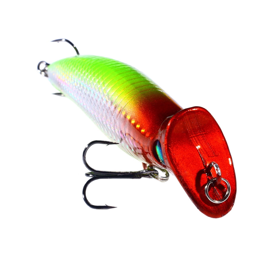 HENGJIA Top Water Popper Fishing Lures Saltwater, Pack of 8 Large Popper Lures Treble Hooks Surf Fishing Lures for ‎Bass, Walleye, Trout, Striped Bass Popper Fishing Plugs Offshore, 4.92in, 5/7oz