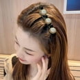 thumbnail image 3 of 2pcs Sparkling Crystal Stone Braided Hair Clips, Vintage Hairpin Clip, Braided Hair Clip Satin Fabric Hair Bands for Women, 3 of 5