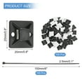 thumbnail image 2 of Uxcell 100Set Cable Tie Zip Self Adhesive Mounts Set 6 Inch Nylon Cable Tie, Black, 2 of 7
