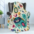 thumbnail image 4 of Cat Soft Flannel Fleece Throw Blanket, Pet Birds Flower Leaf Trees Butterflies Spring Ornate Illustration, Cozy Plush for Indoor and Outdoor Use, 50" x 60", Multicolor, by Ambesonne, 4 of 5