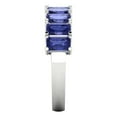 thumbnail image 4 of 2.61 ct Brilliant Emerald Cut Simulated Tanzanite 14k White Gold Eternity Band SZ 8, 4 of 6