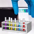 thumbnail image 5 of KAKOWELY 1PC Laboratory Test Tube Stand Metal Test Tube Rack (Silver 13.5MM 60 Holes),8.66"X3.54"X2.76", 5 of 5