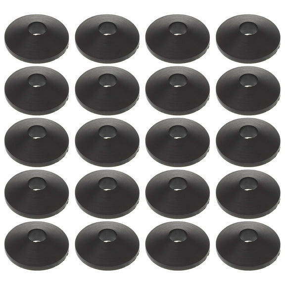 Raindrops 20 Pcs Washers Sealing Rubber Gasket Leak-proof Bolt Screws 2.5X2.5CM Black