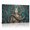 C, variant on XaaKee Canvas Wall Art Mystical Woman Portrait Pointillism Turquoise Copper Art Prints Inner Framed 18*12Inch