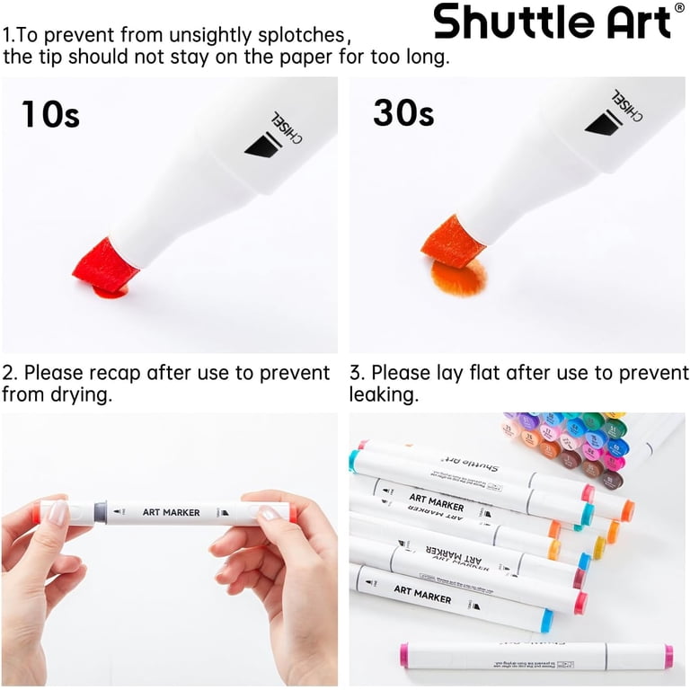 Shuttle Art, Markers, 121 Colors, Dual Tip with Blender - Walmart.com
