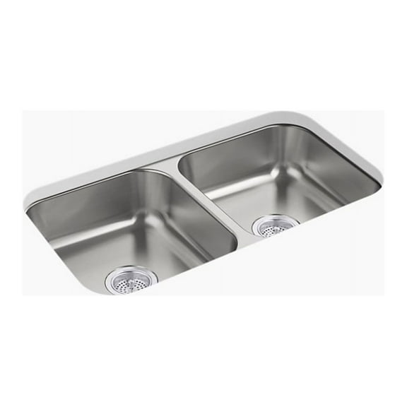 Sterling 24765 Mcallister 32" Double Basin Undermount 18 Gauge Kitchen Sink - Stainless