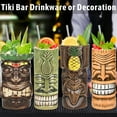 thumbnail image 4 of Tiki Mugs Cocktail Set of 4 - Large Tumblers Ceramic Hawaiian Luau Party Mugs Drinkware, Cute Exotic Cocktail Glasses, Tiki Bar Professional Hawaiian Party Barware, 4 of 6