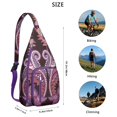 thumbnail image 3 of Waterproof Hiking Sling Backpack for Women – Lightweight Crossbody Bag with Adjustable Strap, Chest Bag for Travel & Outdoor Adventures – Paisley Boho Vintage Floral, Chic Retro Design, 3 of 4