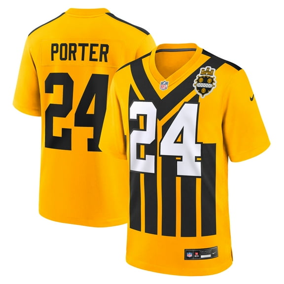 Youth Nike Joey Porter Jr. Gold Pittsburgh Steelers Alternate 1933 Throwback Game Jersey