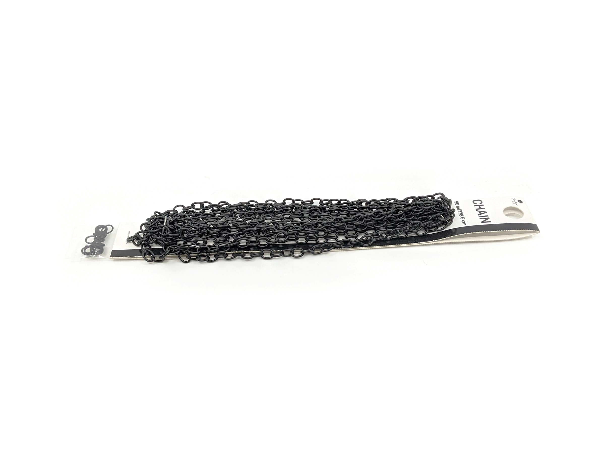 (3 pack) Blue Moon Beads Black Metal Cable Chain for Jewelry Making 90 Inches 1-pack