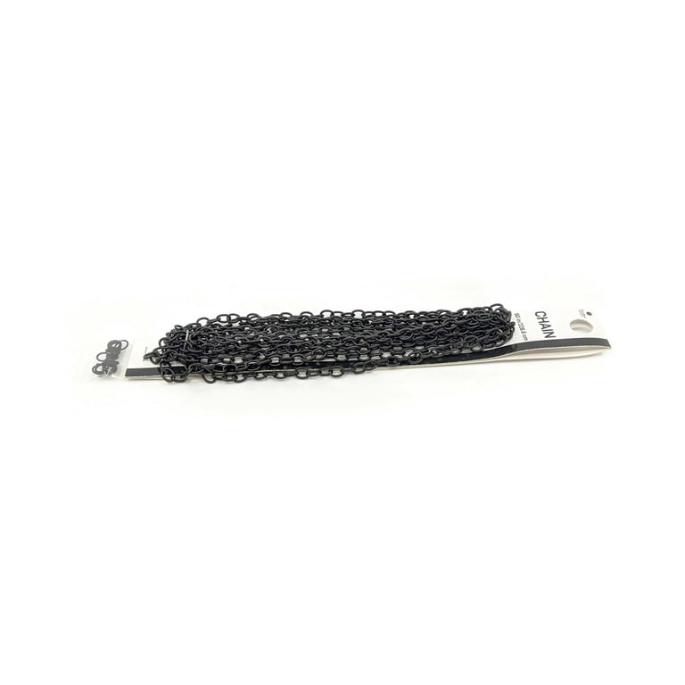 Blue Moon Beads Black Metal Cable Chain for Jewelry Making, 90 inches 