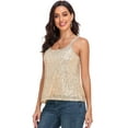thumbnail image 5 of PrettyGuide Women's All Sequin Tank Tops Loose Flowy Sparkly Camisole Vest Club Party Shirt Top, 5 of 8