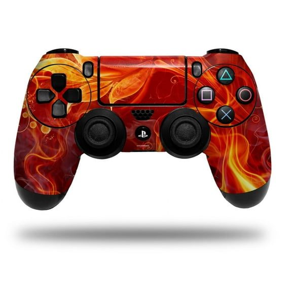 Vinyl Skin Wrap for Sony PS4 Dualshock Controller Fire Flower (CONTROLLER NOT INCLUDED)