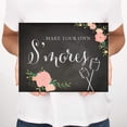thumbnail image 4 of Koyal Wholesale Build Your Own S’mores Chalkboard Floral Roses Sign 8.5x11, 4 of 7