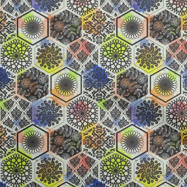 oneOone Cotton Poplin Lime Green Fabric Floral Sewing Craft Projects Fabric Prints By Yard 56 Inch Wide-25