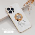 thumbnail image 1 of SaniMore for iPhone 13 Pro Max All-Inclusive Electroplating Silicone Magnetic Case, Three Dimensional Astronaut Case with Car Mount & Ring Kickstand Shockproof Protective Cover, ,White, 1 of 10