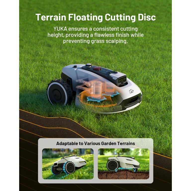 Mammotion 2025 Version YUKA 3000 Robot Lawn Mower,Auto Mapping, AI