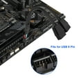 thumbnail image 3 of 2 Pack Motherboard 9 Pin USB 2.0 to Dual 9 Pin Extension Splitter, Motherboard USB Splitter 9 Pin Header Cable, USB2.0 Header Splitter for Internal Computer Motherboard (Braided Black), 3 of 5