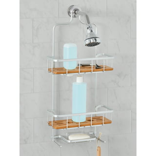 SIGNATURE HARDWARE Orsen Freestanding Wood Shower Caddy in Maple 446932 -  The Home Depot